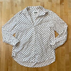 Grayson The Hero Star Print White Long Sleeve Button Down Shirt